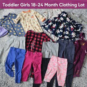 Girl 18-24 Month 18 Piece Clothing Bundle Set Onesies Dresses Pants And More